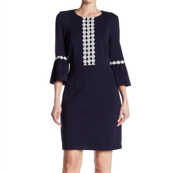 Nanette Lepore Dresses & Skirts - Nanette Lepore Ruffle Cuff Fitted Dress Black (Size 8)